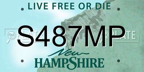S487MP New Hampshire License Plate