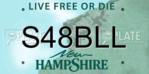S48BLL New Hampshire License Plate