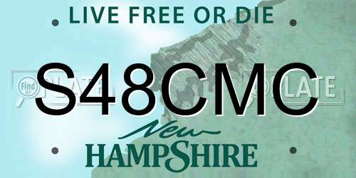 S48CMC New Hampshire License Plate