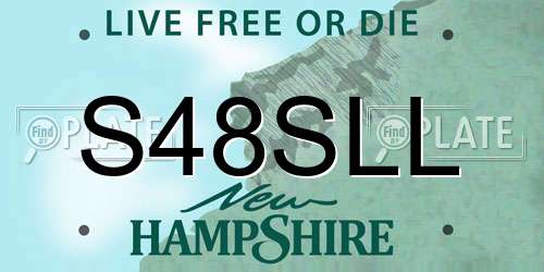 S48SLL New Hampshire License Plate