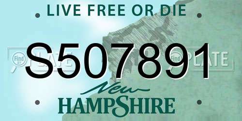 S507891 New Hampshire License Plate