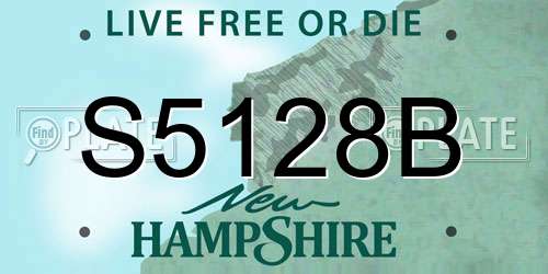 S5128B New Hampshire License Plate