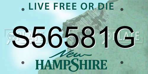 S56581G New Hampshire License Plate