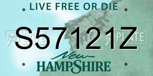 S57121Z New Hampshire License Plate
