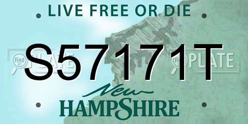 S57171T New Hampshire License Plate