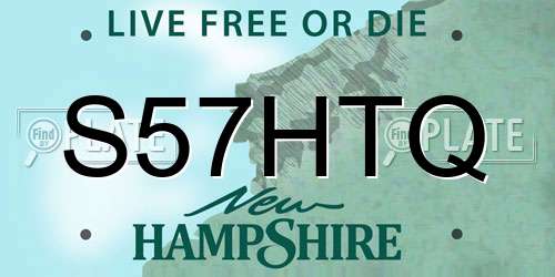 S57HTQ New Hampshire License Plate