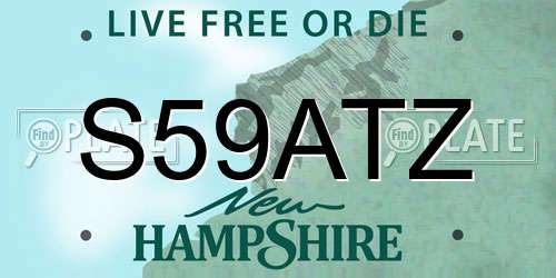 S59ATZ New Hampshire License Plate