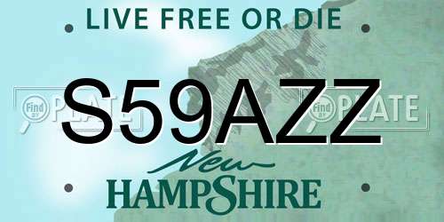 S59AZZ New Hampshire License Plate