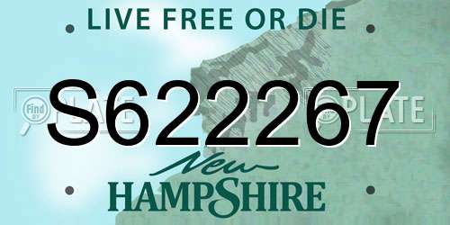 S622267 New Hampshire License Plate