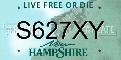 S627XY New Hampshire License Plate