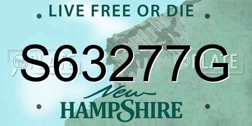 S63277G New Hampshire License Plate