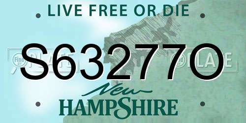 S63277O New Hampshire License Plate