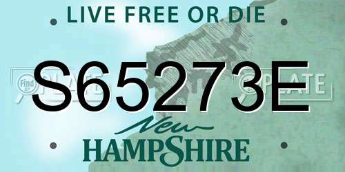 S65273E New Hampshire License Plate