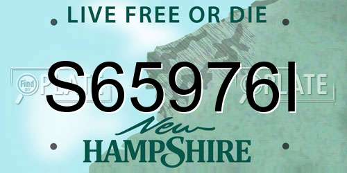 S65976I New Hampshire License Plate