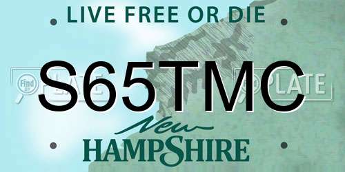 S65TMC New Hampshire License Plate