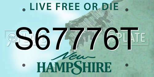 S67776T New Hampshire License Plate
