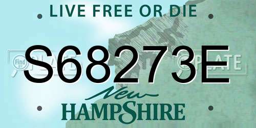 S68273E New Hampshire License Plate