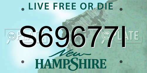 S69677I New Hampshire License Plate