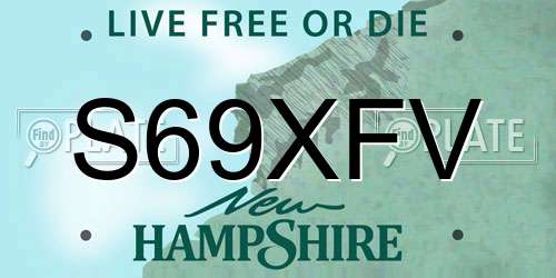 S69XFV New Hampshire License Plate
