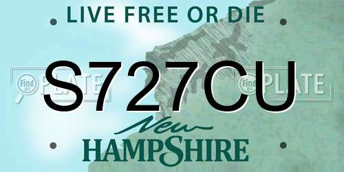 S727CU New Hampshire License Plate