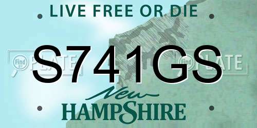 S741GS New Hampshire License Plate