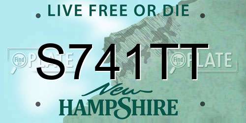 S741TT New Hampshire License Plate