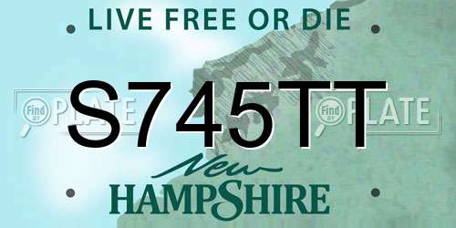 S745TT New Hampshire License Plate