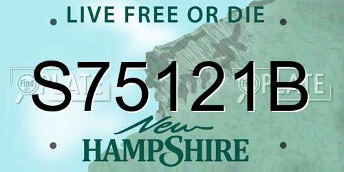 S75121B New Hampshire License Plate