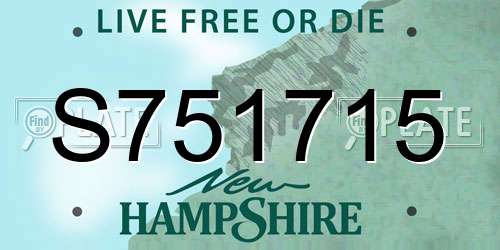 S751715 New Hampshire License Plate