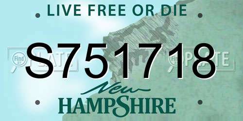 S751718 New Hampshire License Plate