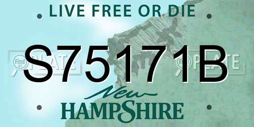 S75171B New Hampshire License Plate
