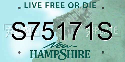S75171S New Hampshire License Plate