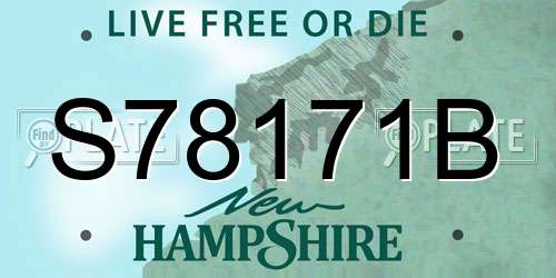 S78171B New Hampshire License Plate