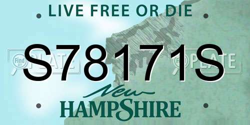 S78171S New Hampshire License Plate