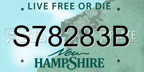 S78283B New Hampshire License Plate