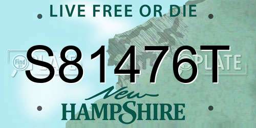 S81476T New Hampshire License Plate