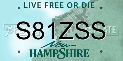 S81ZSS New Hampshire License Plate
