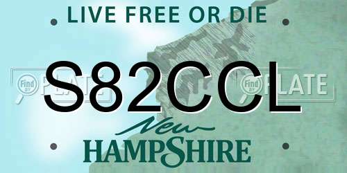 S82CCL New Hampshire License Plate