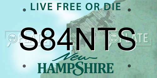 S84NTS New Hampshire License Plate