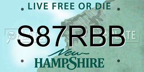 S87RBB New Hampshire License Plate