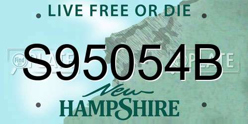 S95054B New Hampshire License Plate