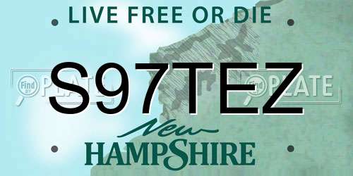 S97TEZ New Hampshire License Plate