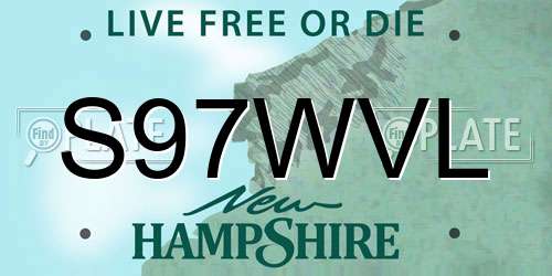 S97WVL New Hampshire License Plate