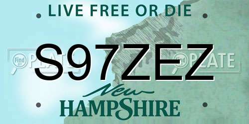 S97ZEZ New Hampshire License Plate