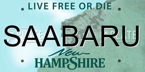 SAABARU New Hampshire License Plate
