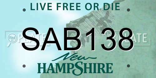 SAB138 New Hampshire License Plate