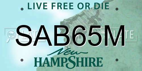SAB65M New Hampshire License Plate