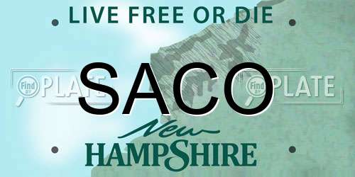 SACO New Hampshire License Plate