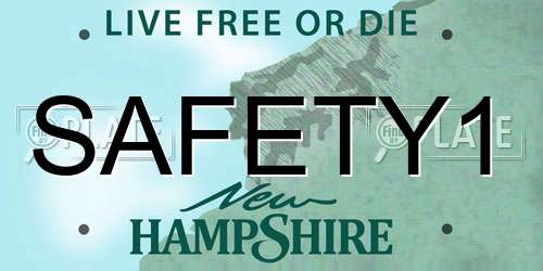 SAFETY1 New Hampshire License Plate