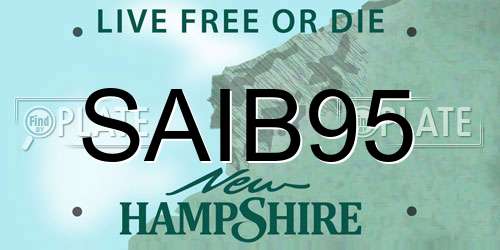 SAIB95 New Hampshire License Plate